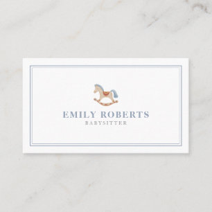 Rocking Horse, Social Media Icons, Babysitter  Business Card