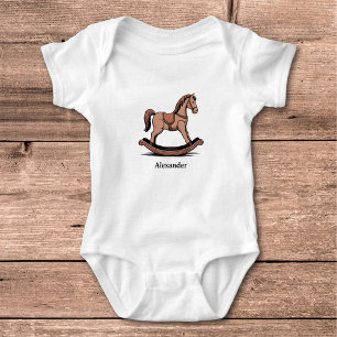 Rocking Horse - Wooden Toys Baby Bodysuit