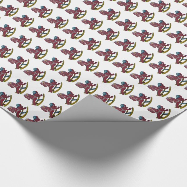Rocking Horses Wrapping Paper (Corner)