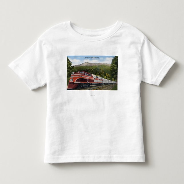 Rocking Mountain Rocket Train Toddler T-Shirt (Front)