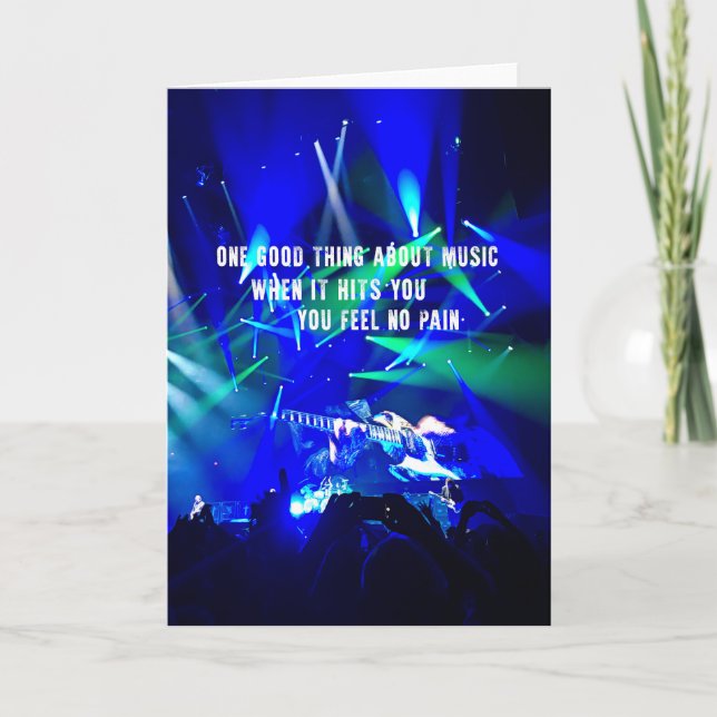 ROCKING OUT Greeting Card (Front)