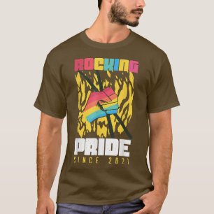 Rocking Pride 2021 Rainbow Drum Gay LGBTQ LGBT Pri T-Shirt