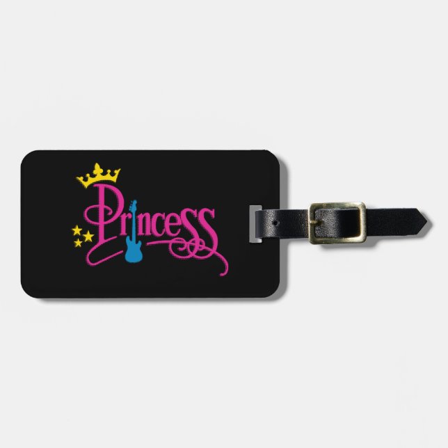 Rocking Princess Luggage Tag (Front Horizontal)