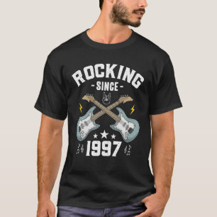 Rocking Since 1997 Vintage Rock Music Guitar 26th T-Shirt