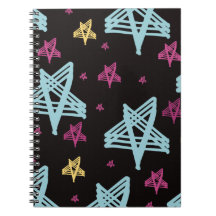 Rocking Stars Pink Blue Black