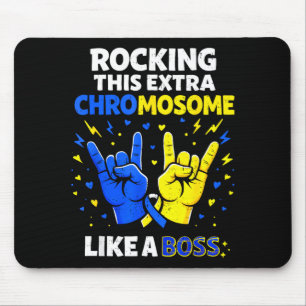 Rocking t21 trisomy 21 down syndrome awareness mouse mat