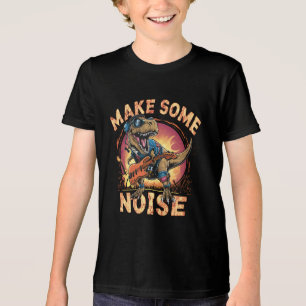 Rocking T-Rex Dinosaur Concert Art Tri-Blend Shirt