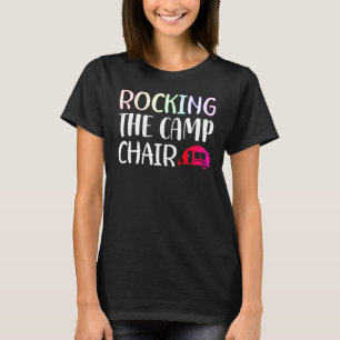 Rocking The Camp Chair Camping Boondocking For Kid T-Shirt