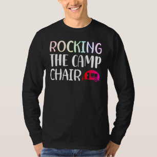Rocking The Camp Chair Camping Boondocking For Kid T-Shirt