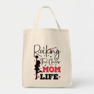 Rocking The Cheer Mum Life Funny Cheerleading Cool Tote Bag