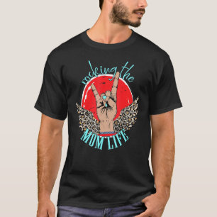 Rocking The Mum Life Mother's Day Hand Wings Leopa T-Shirt