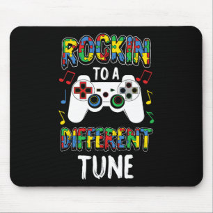Rocking To A Different Tune Autism Awareness Gamer Mouse Mat