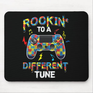 Rocking To A Different Tune Autism Awareness Gamer Mouse Mat