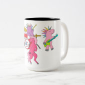Rocking Unicorn Band Two-Tone Coffee Mug (Front Right)