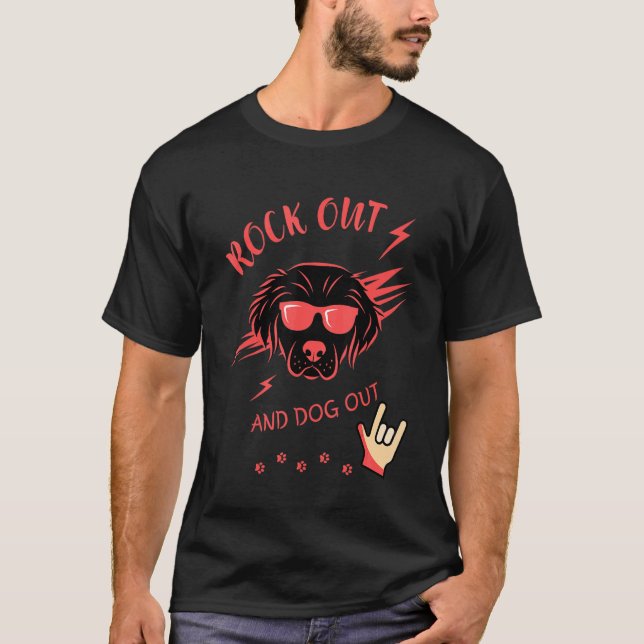 Rocking With Best Pet And Love Dog Out T-Shirt (Front)