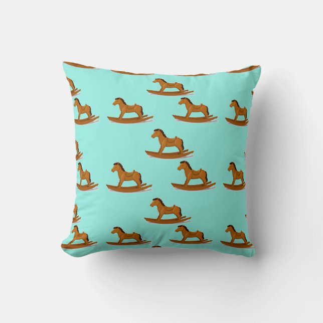 Rocking wooden horse cushion (Front)