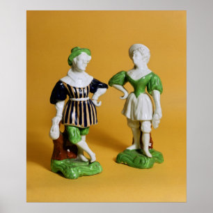 Rockingham figurines from the Commedia Poster