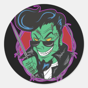 RockitJohnny_UndeadGhoulie Classic Round Sticker
