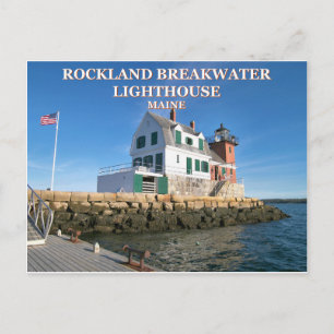 Rockland Breakwater Lighthouse, Maine Postcard