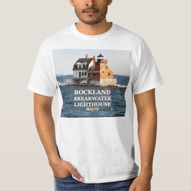 Rockland Breakwater Lighthouse, Maine T-Shirt (Front)
