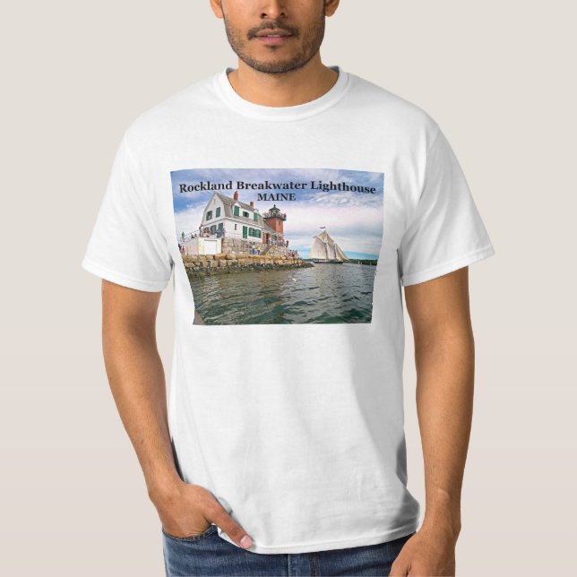 Rockland Breakwater Lighthouse, Maine T-Shirt (Front)