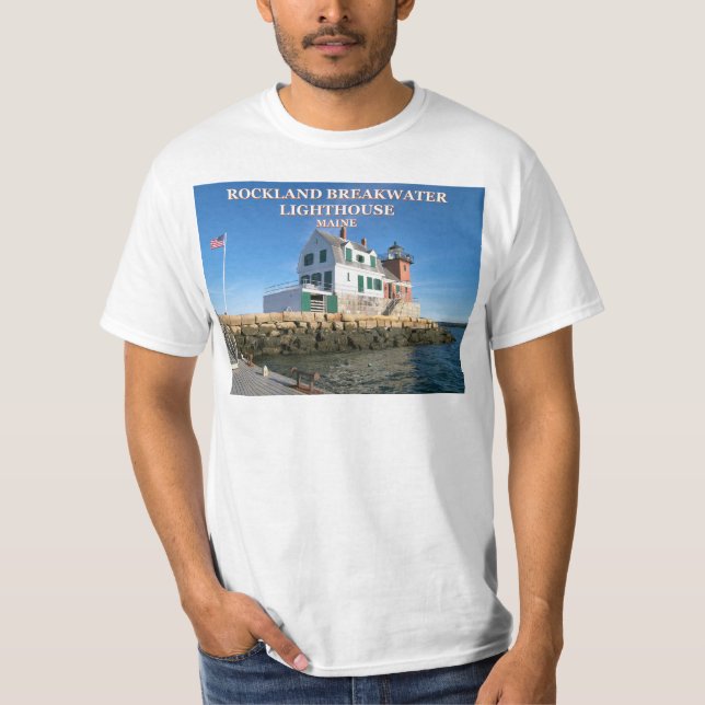 Rockland Breakwater Lighthouse, Maine T-Shirt (Front)