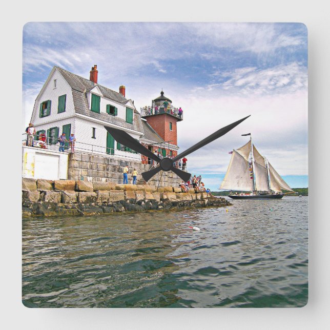 Rockland Breakwater Lighthouse, Maine Wall Clock (Front)