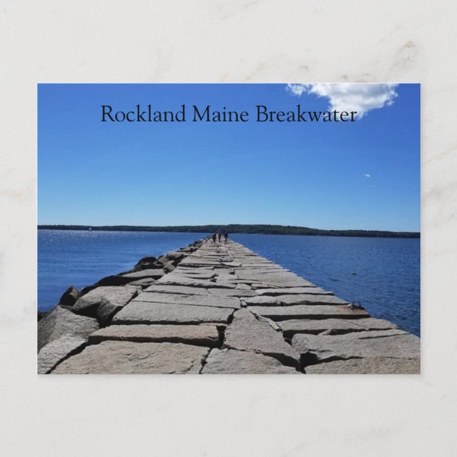 Rockland Maine Breakwater Postcard (Front)