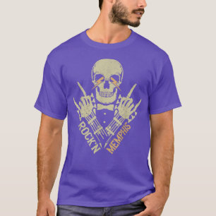 Rock'n Memphis - Rock & Roll Skeleton Guitar Music T-Shirt