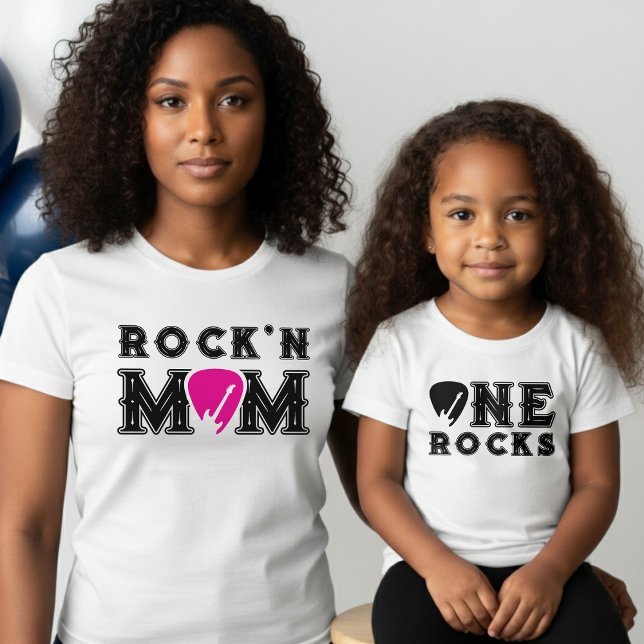 Rock'n Mum Guitar Pick Matching Parent T-Shirt (Creator Uploaded)
