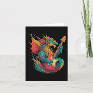 Rockn Roll Dragon Look with Cool E-Guitar Costume Card