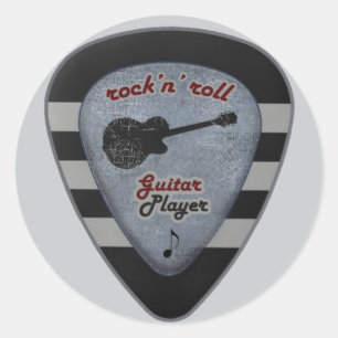 rock'n' roll forever classic round sticker