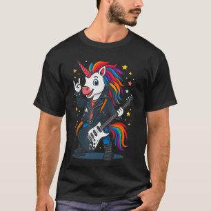 Rockn Roll Unicorn Rockstar Unicorn Music Band Fun T-Shirt