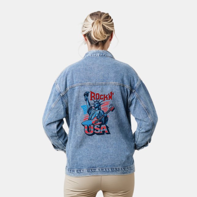 Rockn' USA - Lady Liberty - Denim Jacket (Model)