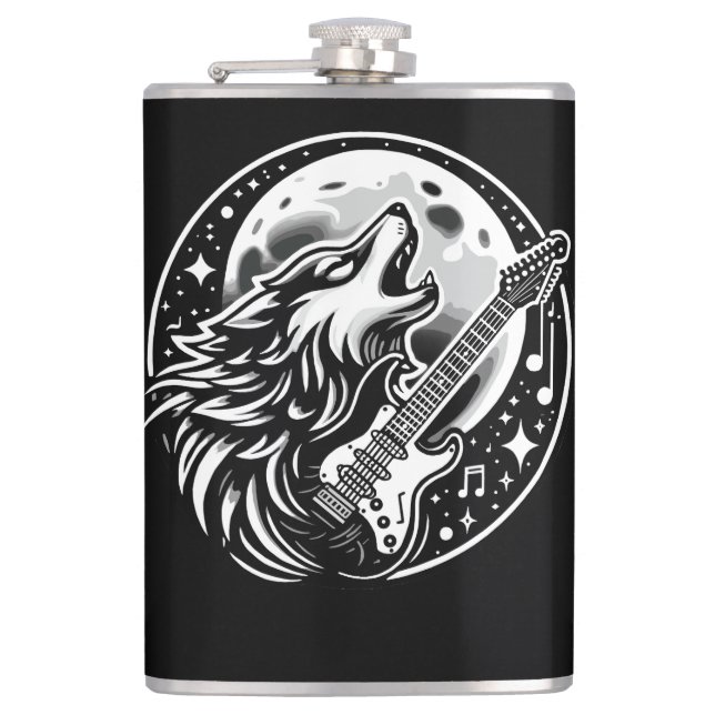 Rock'n'Howl Hip Flask (Front)