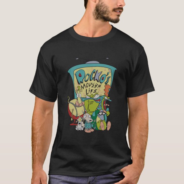 Rockos Modern Life Group Shot Crewneck S T-Shirt (Front)