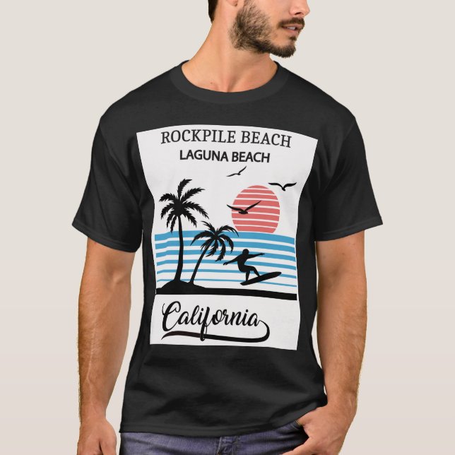 Rockpile Beach Laguna Beach California T-Shirt (Front)
