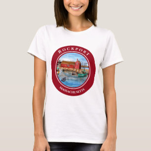 Rockport Harbour Massachusetts New England T-Shirt