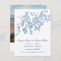 Rockport Maine Photo Save the Date - Penobscot Bay