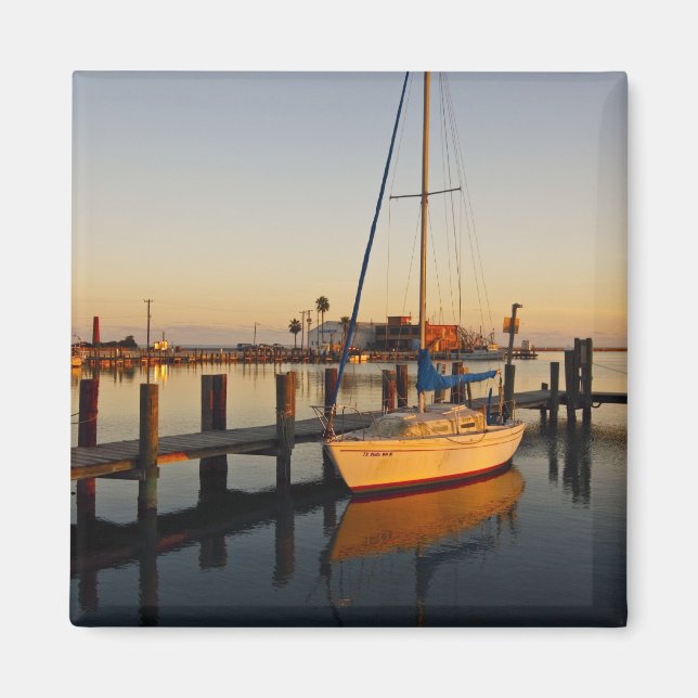 Rockport, Texas harbour at sunset Magnet (Front)