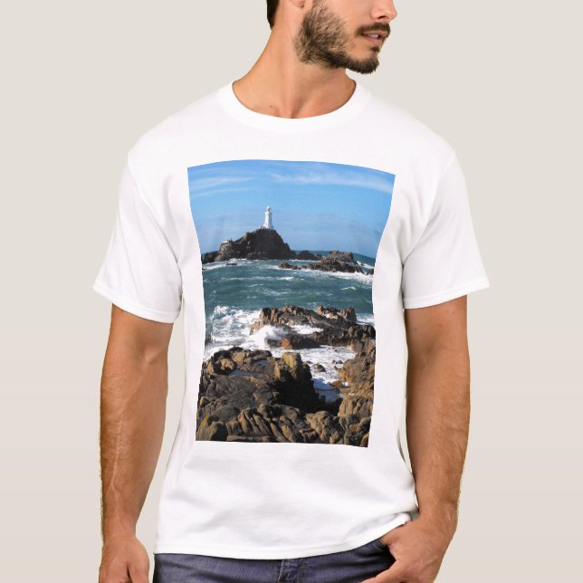 Rocks and Corbiere lighthouse, Jersey T-Shirt (Front)
