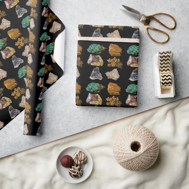Rocks and Minerals Geology Nature Photography Wrapping Paper (Crafts)