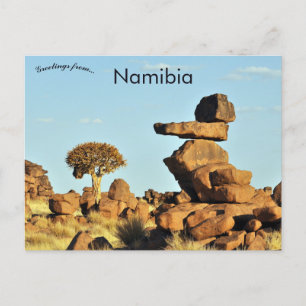 Rocks and Trees in Namibia Postcard