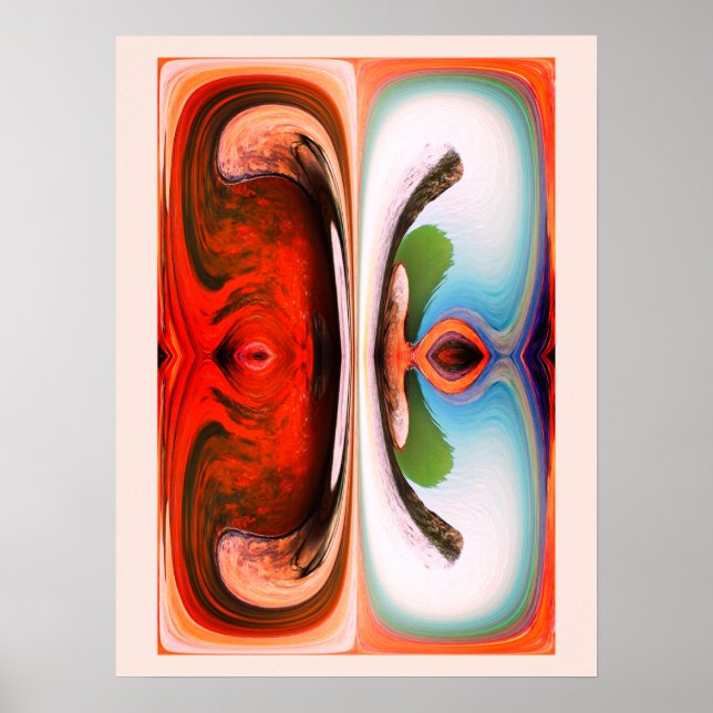 Rocks and water abstract art poster (Front)