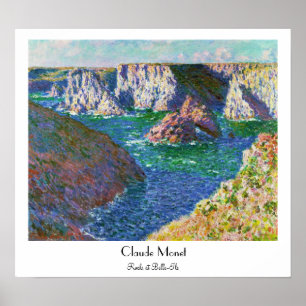 Rocks at Belle-Ile Claude Monet Poster