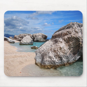Rocks at Cala Mariolu beach in Sardinia mousepad