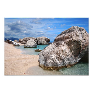 Rocks at Cala Mariolu beach, Sardinia photo print