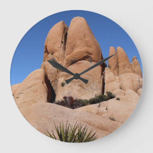 Rocks at Joshua Tree National Park Large Clock