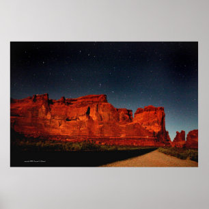 Rocks At Night Poster