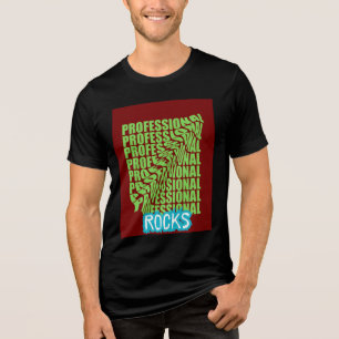 ROCKS" Bold Typography – Confident & Modern Tri-Blend Shirt